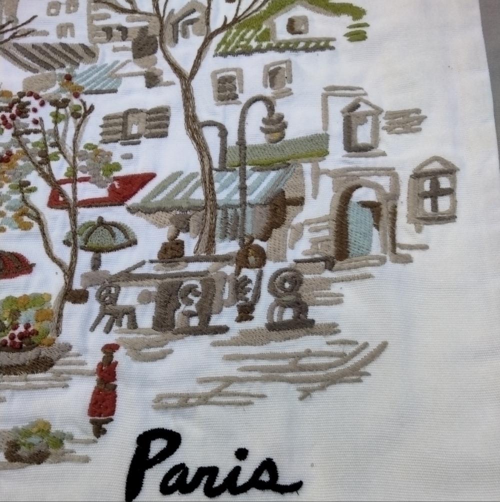 Pottery Barn Embroidery Paris Pillow Sham